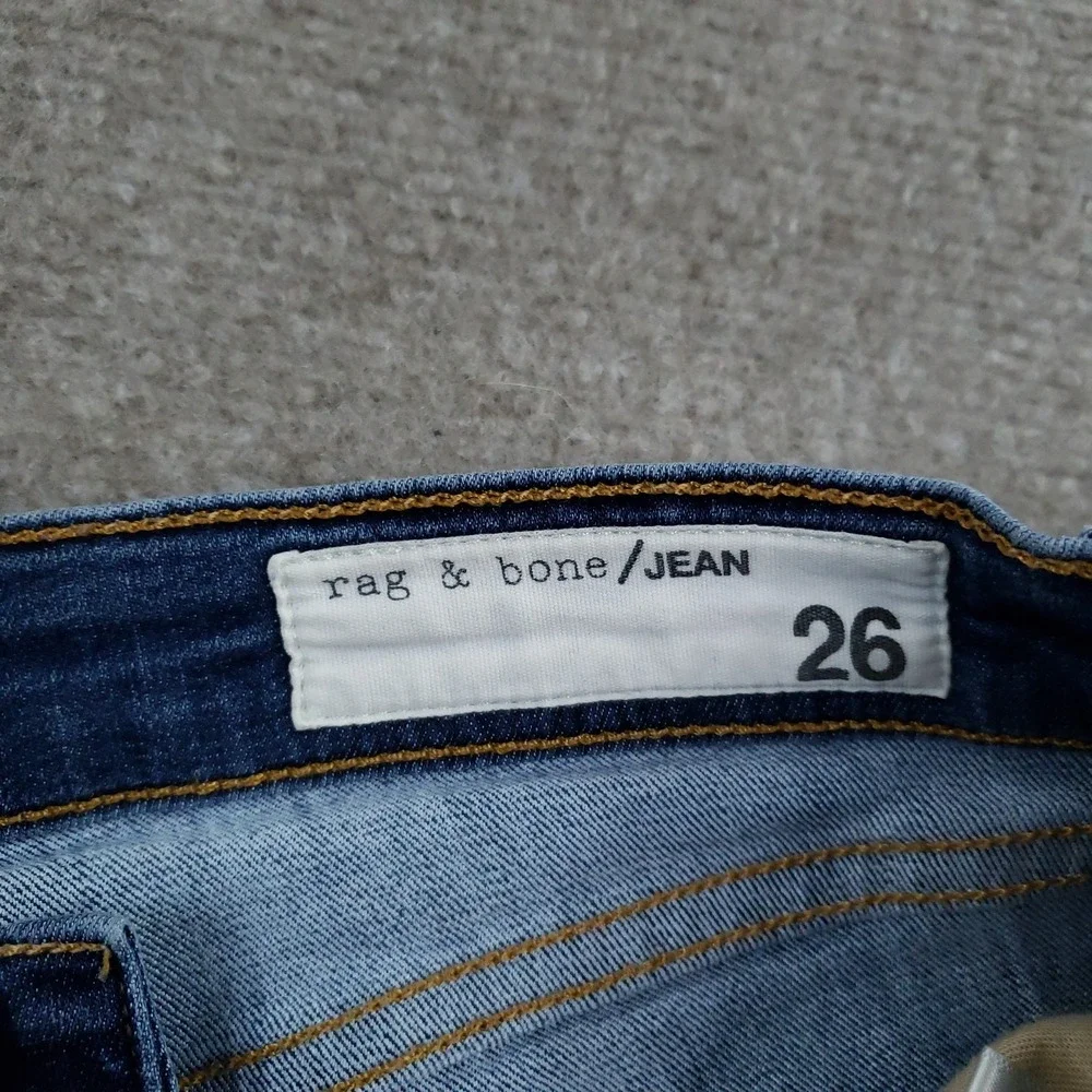Rag & Bone‎ Jeans Womens 26 Blue 10 Inch Ankle Skinny Mad River Mid Rise Stretch